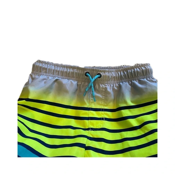 Boys 10/12 Bright Striped Swim Trunks​ - Picture 2 of 4
